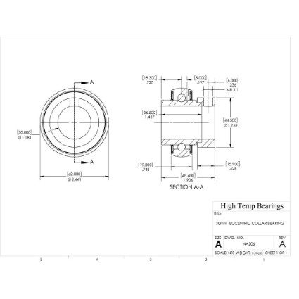Picture of 30mm Mounted Eccentric Bearing Insert