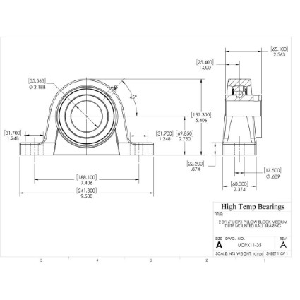 Picture of 2-3/16" Medium Duty Mounted Pillow Block Bearing