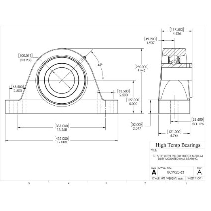 Picture of 3-15/16" Medium Duty Mounted Pillow Block Bearing