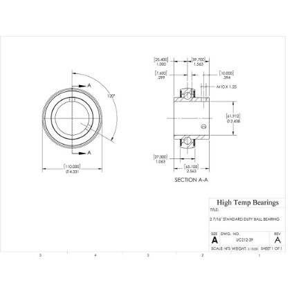 Picture of 2-7/16" Mounted Set Screw Bearing Insert