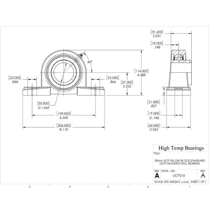Picture of 50mm Set Screw Mounted Pillow Block Bearing