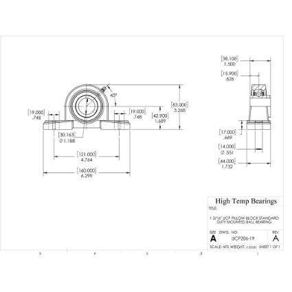 Picture of 1-3/16" Set Screw Mounted Pillow Block Bearing