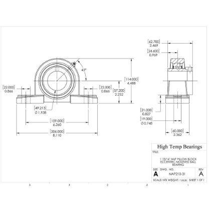 Picture of 1-15/16" Eccentric Mounted Pillow Block Bearing