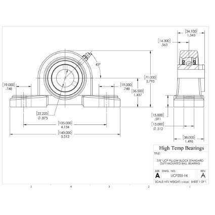 Picture of 7/8" Set Screw Mounted Pillow Block Bearing