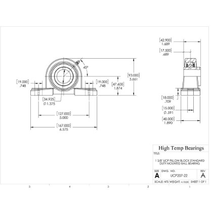 Picture of 1-3/8" Set Screw Mounted Pillow Block Bearing