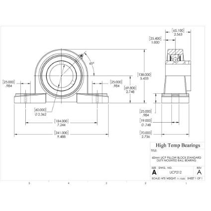 Picture of 60mm Set Screw Mounted Pillow Block Bearing