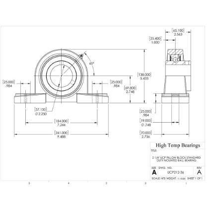 Picture of 2-1/4" Set Screw Mounted Pillow Block Bearing