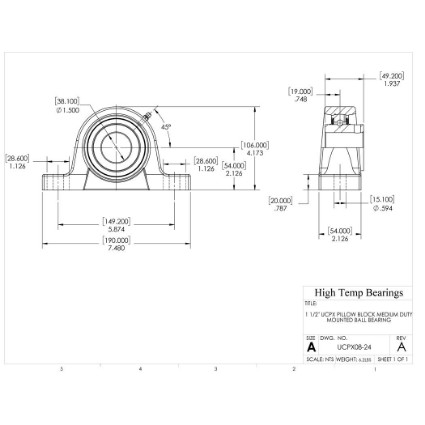 Picture of 1-1/2" Medium Duty Mounted Pillow Block Bearing