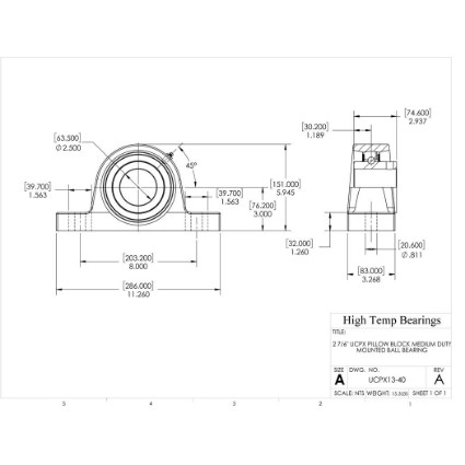 Picture of 2-1/2" Medium Duty Mounted Pillow Block Bearing