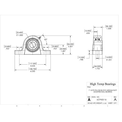 Picture of 1" Medium Duty Mounted Pillow Block Bearing