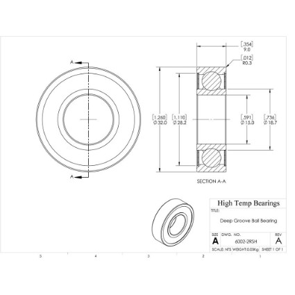 Picture of 15mm 6002 Deep Groove Sealed Ball Bearing