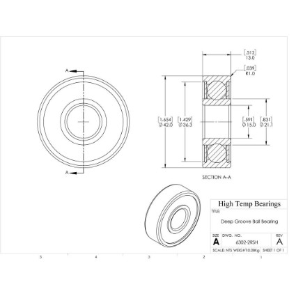 Picture of 15mm 6302 Deep Groove Sealed Ball Bearing