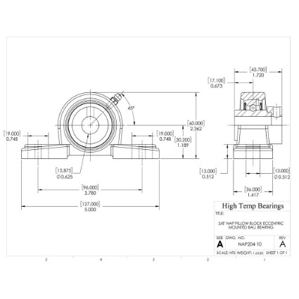 Picture of 5/8" 204 Eccentric Mounted Pillow Block Bearing