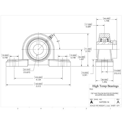 Picture of 7/8" Eccentric Mounted Pillow Block Bearing