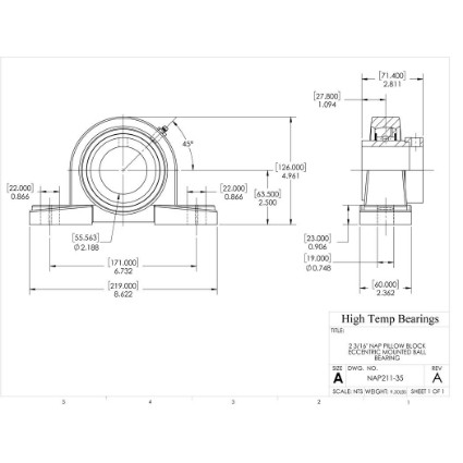 Picture of 2-3/16" Eccentric Mounted Pillow Block Bearing