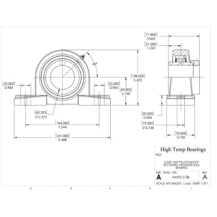Picture of 2-3/8" Eccentric Mounted Pillow Block Bearing