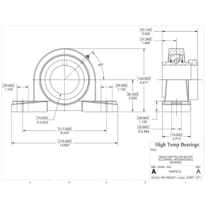 Picture of 75mm Eccentric Mounted Pillow Block Bearing
