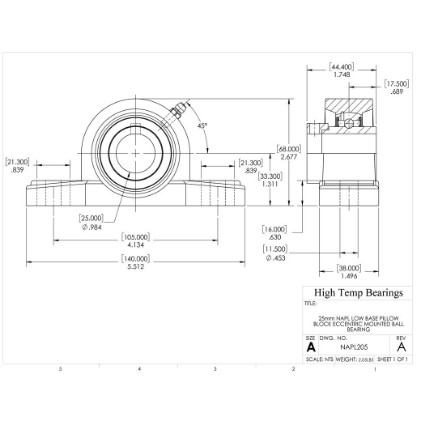 Picture of 25mm Eccentric Mounted Low Base Pillow Block Bearing