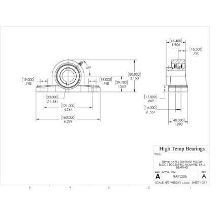 Picture of 30mm Eccentric Mounted Low Base Pillow Block Bearing