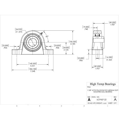 Picture of 1-3/8" Medium Duty Mounted Pillow Block Bearing