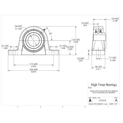 Picture of 50mm Medium Duty Mounted Pillow Block Bearing