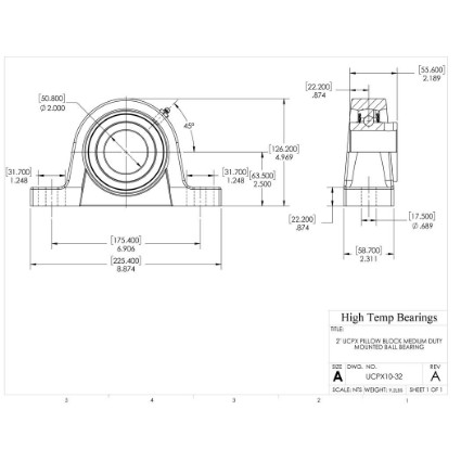 Picture of 2" Medium Duty Mounted Pillow Block Bearing