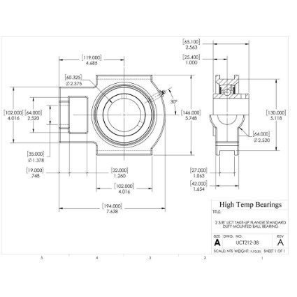 Picture of 2-3/8" Set Screw Mounted Take Up Bearing