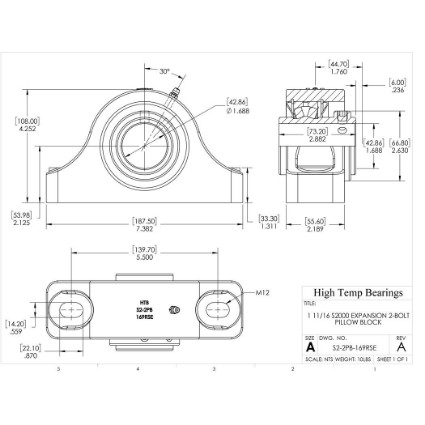 Picture of 1-11/16" S2000 Expansion 2 Bolt Pillow Block Heavy Duty Bearing