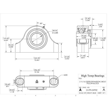 Picture of 2-11/16" S2000 Expansion 2 Bolt Pillow Block Heavy Duty Bearing