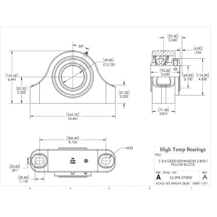 Picture of 2-3/4" S2000 Expansion 2 Bolt Pillow Block Heavy Duty Bearing