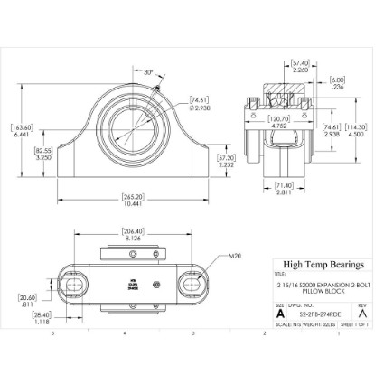 Picture of 2-15/16" S2000 Double Locking Expansion 2 Bolt Pillow Block Heavy Duty Bearing