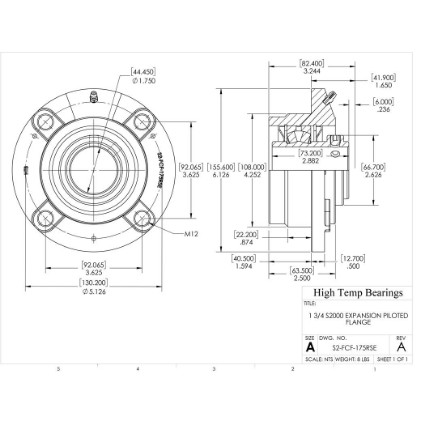 Picture of 1-3/4" S2000 Expansion Piloted Flange Heavy Duty Bearing