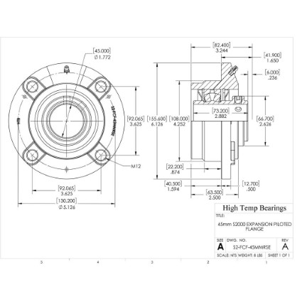 Picture of 45mm S2000 Expansion Piloted Flange Heavy Duty Bearing