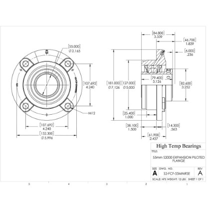 Picture of 55mm S2000 Expansion Piloted Flange Heavy Duty Bearing