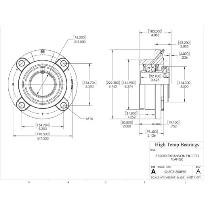 Picture of 3" S2000 Expansion Piloted Flange Heavy Duty Bearing