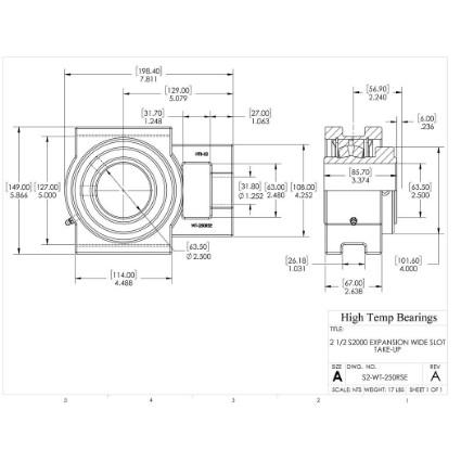 Picture of 2-1/2" S2000 Expansion Wide Slot Take Up Heavy Duty Bearing
