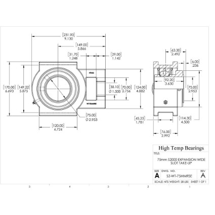 Picture of 75mm S2000 Expansion Wide Slot Take Up Heavy Duty Bearing