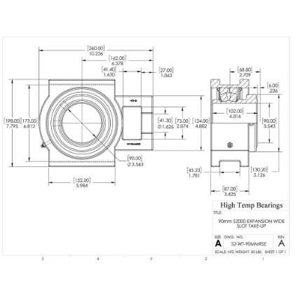 Picture of 90mm S2000 Expansion Wide Slot Take Up Heavy Duty Bearing