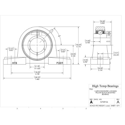 Picture of 1-5/8"Concentric Locking Pillow Block Mounted Bearing