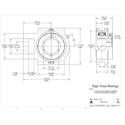 Picture of 1-15/16"Concentric Locking Take Up Mounted Bearing