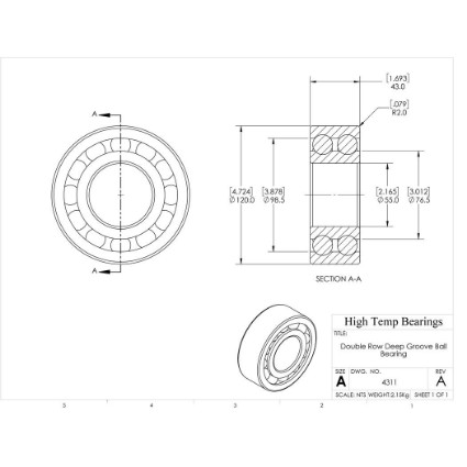 Picture of 55mm 4311 Double Row Ball Bearing