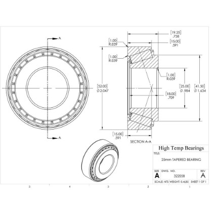 Picture of 25mm Tapered Bearing 32205B