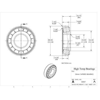 Picture of 35mm Tapered Bearing 30307