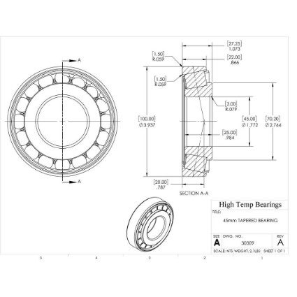 Picture of 45mm Tapered Bearing 30309