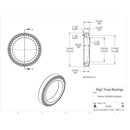 Picture of 100mm Tapered Bearing