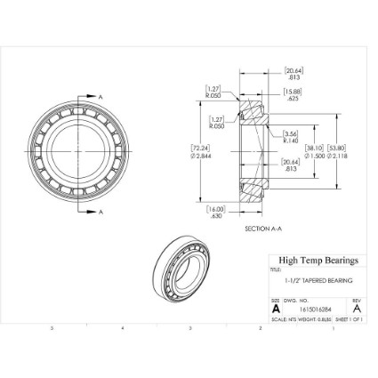 Picture of 1-1/2" Tapered Bearing 1615016284