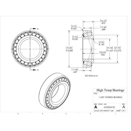 Picture of 1-5/8" Tapered Bearing 2478024720