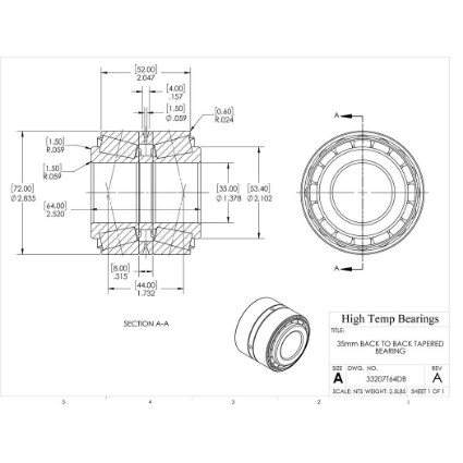 Picture of 35mm Back to Back Tapered Bearing