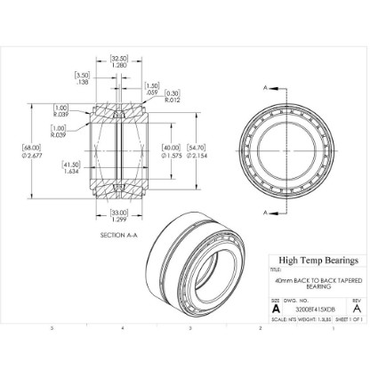 Picture of 40mm Back to Back Tapered Bearing