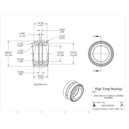 Picture of 50mm Back to Back Tapered Bearing